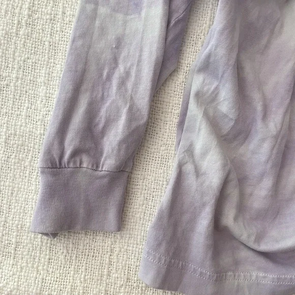 Victoria Secret PINK Campus T Shirt Purple Tie Dye Long Sleeve Women's Large - Picture 4 of 6